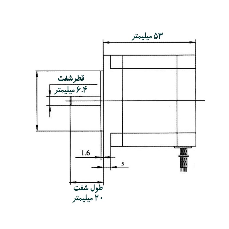  استپر موتور نما 23 (گشتاور ۱۸ کیلوگرم) مدل 23km-k047-p1v 